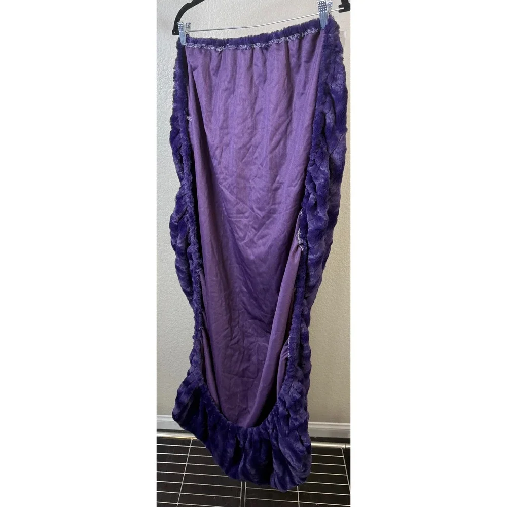 Sew Sweet Minky Designs Baby Nursery Crib Mattress Cover Purple Plush Cozy NEW
